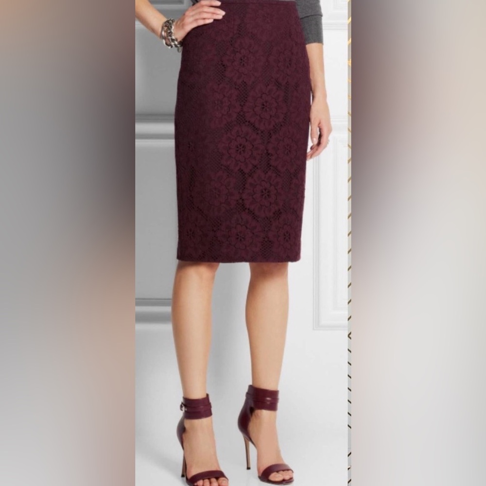 Burberry London Lace Pencil Skirt